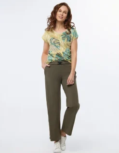 Christine Laure T-shirts|Hauts*T-shirt vert anis motif