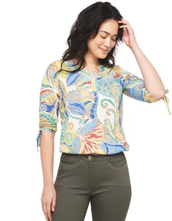 Christine Laure T-shirts|Hauts*T-shirt vert en dévoré