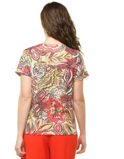 Christine Laure T-shirts|Hauts*T-shirt vert imprimé