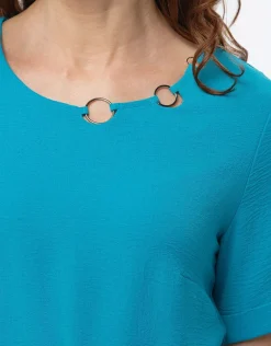 Christine Laure Chemisiers & Blouses|Hauts*Tunique chic émeraude