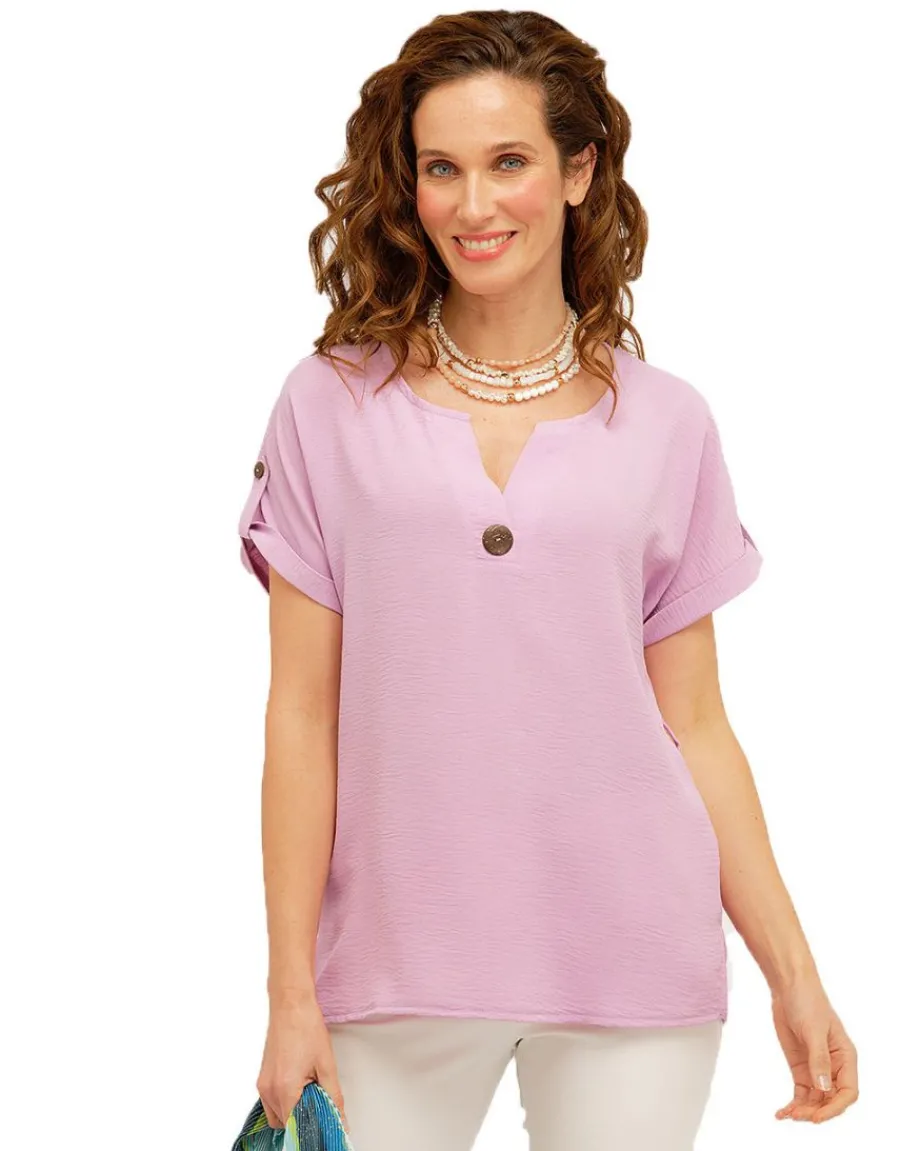 Christine Laure Chemisiers & Blouses|Hauts*Tunique fluide parme