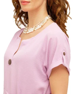 Christine Laure Chemisiers & Blouses|Hauts*Tunique fluide parme