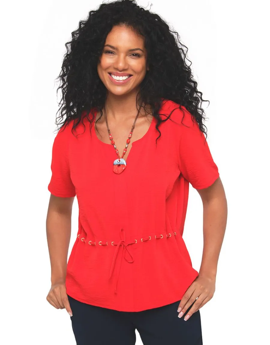 Christine Laure Chemisiers & Blouses|Hauts*Tunique rouge chic