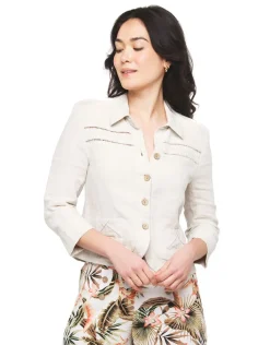 Christine Laure Habillées|Vestes*Veste 100% lin beige