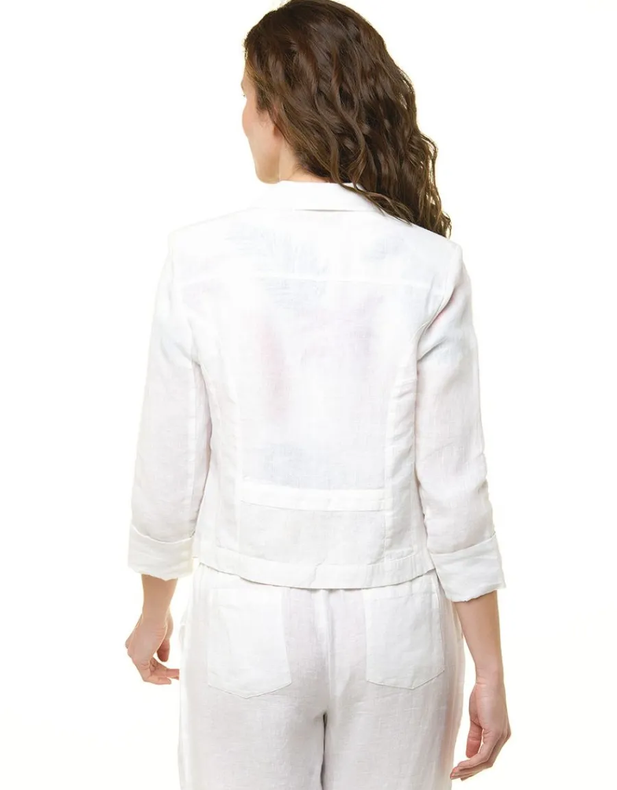 Christine Laure Habillées|Vestes*Veste 100% lin blanc