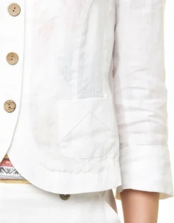 Christine Laure Habillées|Vestes*Veste 100% lin blanc