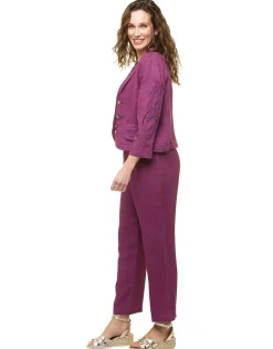 Christine Laure Habillées|Vestes*Veste 100% lin violet