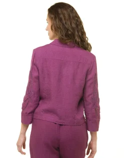 Christine Laure Habillées|Vestes*Veste 100% lin violet