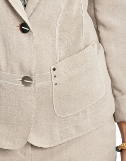 Christine Laure Habillées|Vestes*Veste beige col tailleur