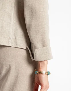 Christine Laure Habillées|Vestes*Veste beige col tailleur