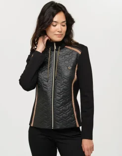 Christine Laure Casual|Vestes*Veste bi-matière noir