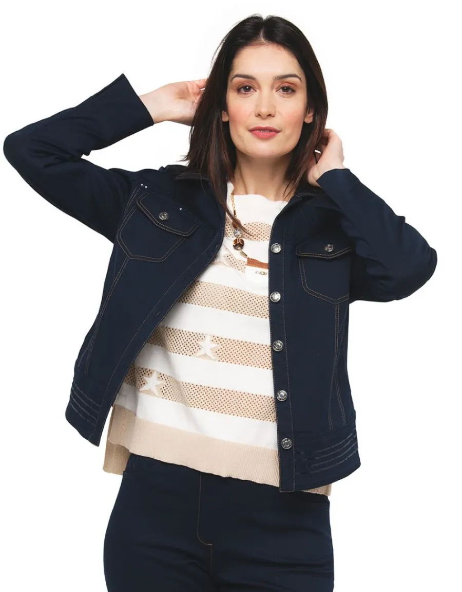 Christine Laure Casual|Vestes*Veste bleu denim