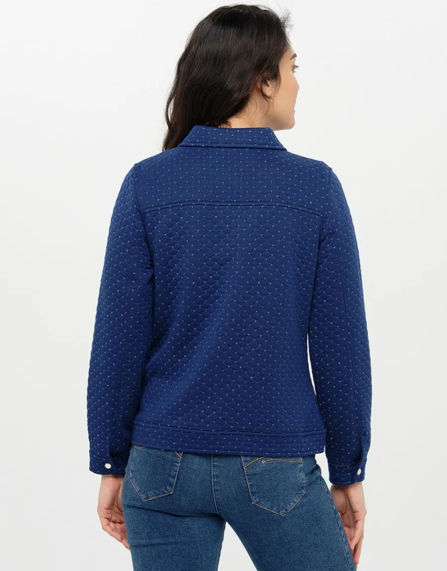 Christine Laure Casual|Vestes*Veste boutonnée bleu