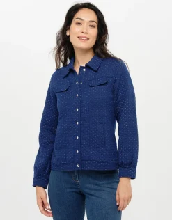 Christine Laure Casual|Vestes*Veste boutonnée bleu