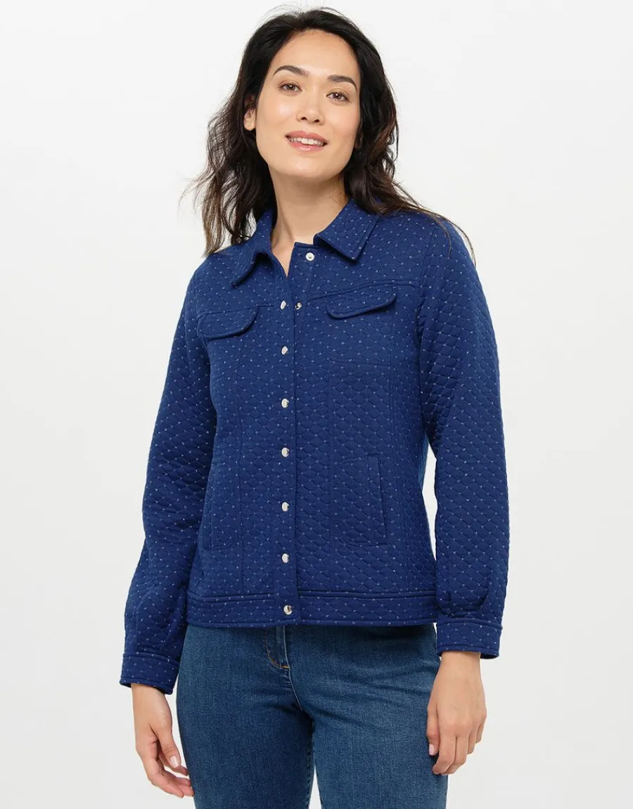 Christine Laure Casual|Vestes*Veste boutonnée bleu