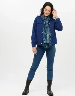 Christine Laure Casual|Vestes*Veste boutonnée bleu