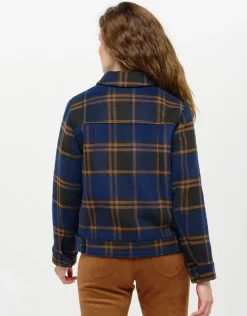 Christine Laure Casual|Vestes*Veste carreaux bleu laine