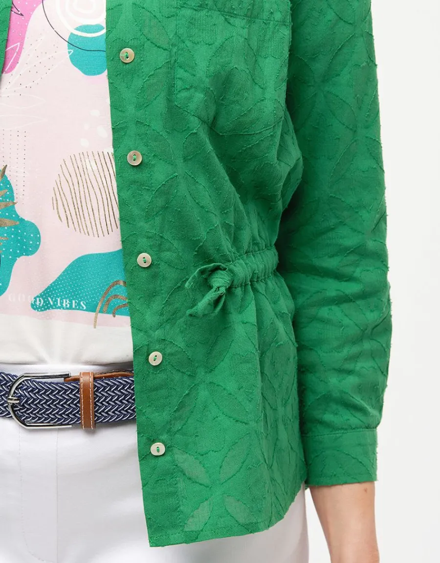 Christine Laure Chemisiers & Blouses|Hauts*Veste chemise verte