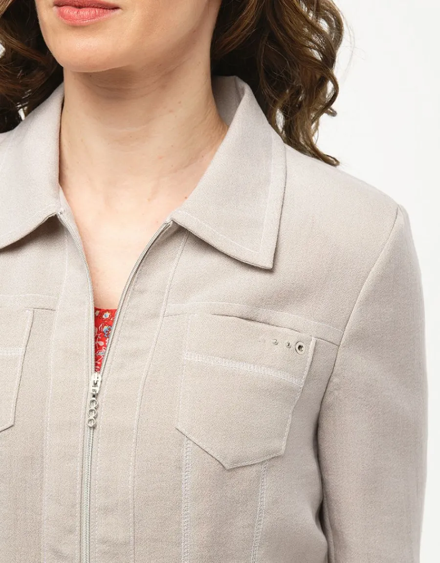 Christine Laure Habillées|Vestes*Veste chic courte beige