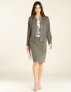 Christine Laure Habillées|Vestes*Veste chic kaki