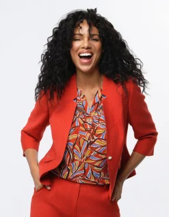 Christine Laure Habillées|Vestes*Veste chic terracotta