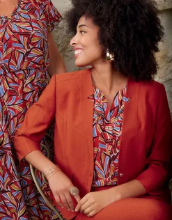 Christine Laure Habillées|Vestes*Veste chic terracotta