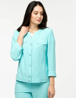 Christine Laure Habillées|Vestes*Veste chic turquoise