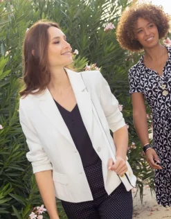 Christine Laure Habillées|Vestes*Veste col tailleur écru