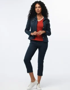 Christine Laure Casual|Vestes*Veste coton bleu marine