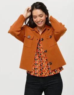 Christine Laure Casual|Vestes*Veste courte maille camel