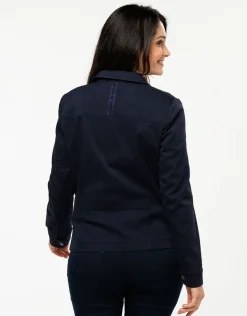 Christine Laure Casual|Vestes*Veste courte marine coton