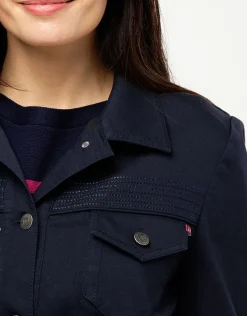 Christine Laure Casual|Vestes*Veste courte marine coton