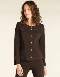 Christine Laure Habillées|Vestes*Veste droite marron