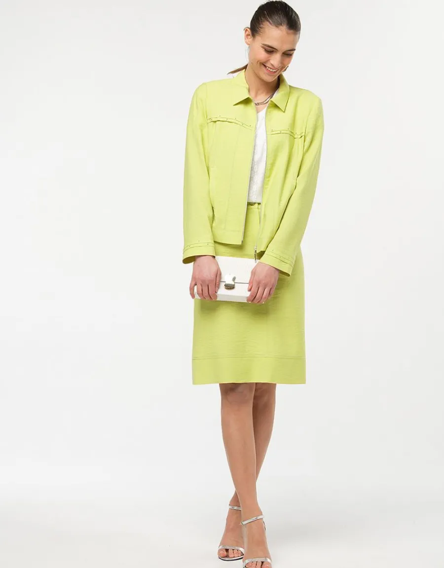 Christine Laure Habillées|Vestes*Veste droite vert anis