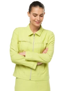 Christine Laure Habillées|Vestes*Veste droite vert anis