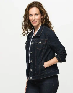 Christine Laure Casual|Vestes*Veste en jean bleu brut
