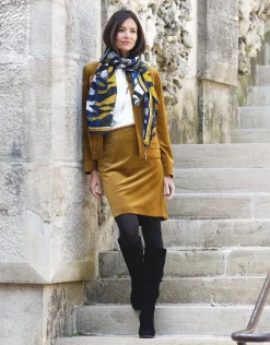 Christine Laure Habillées|Vestes*Veste en velours ocre