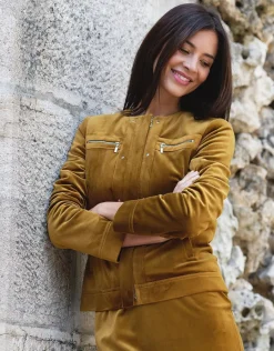 Christine Laure Habillées|Vestes*Veste en velours ocre