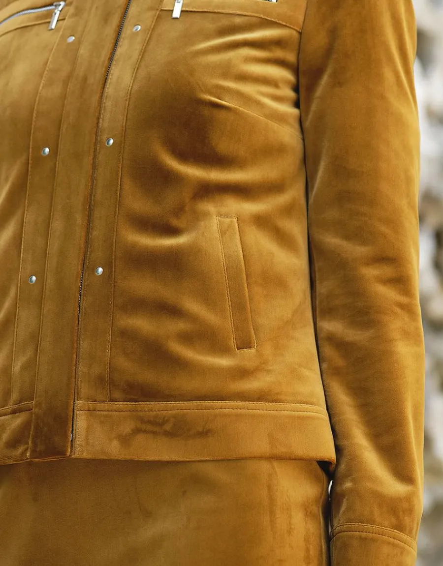 Christine Laure Habillées|Vestes*Veste en velours ocre