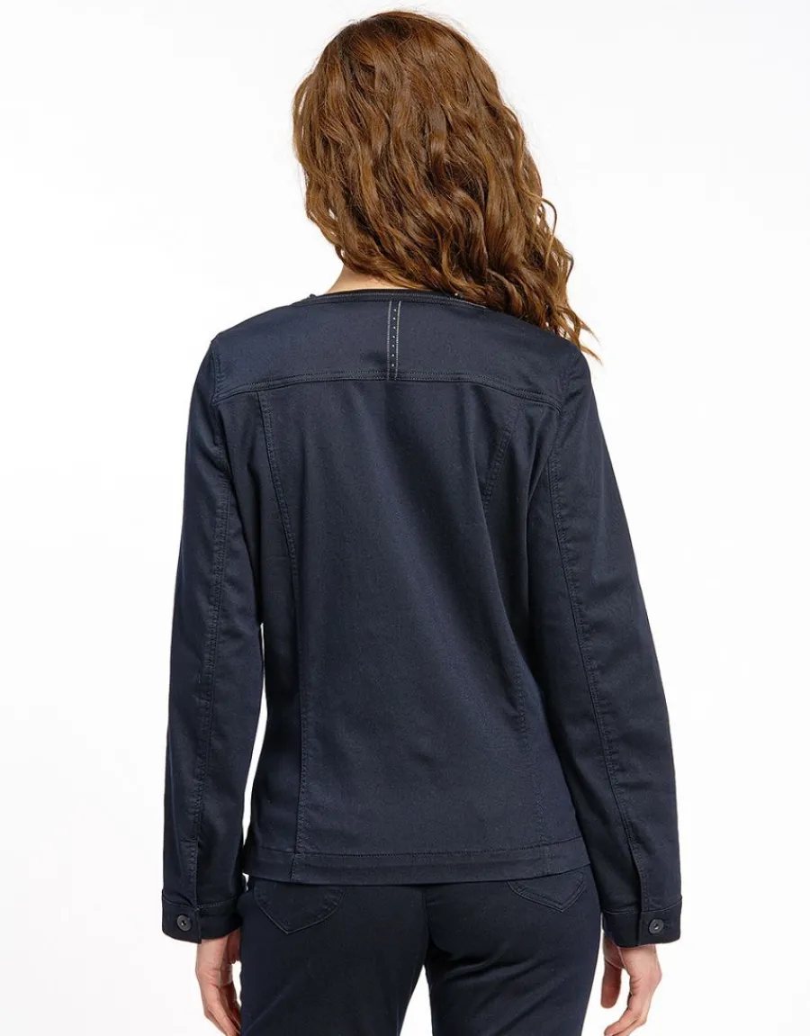 Christine Laure Casual|Vestes*Veste jean denim sans col