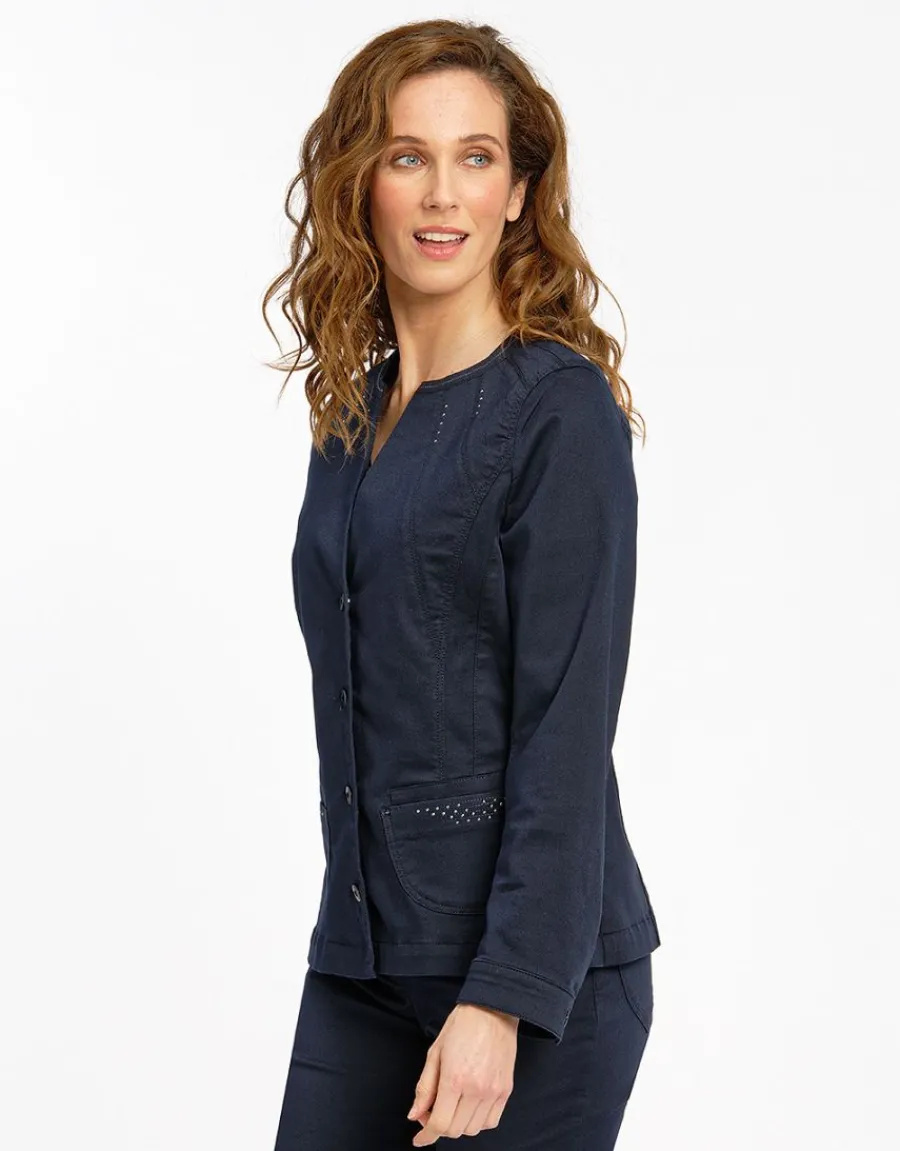 Christine Laure Casual|Vestes*Veste jean denim sans col
