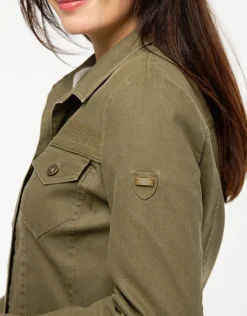 Christine Laure Casual|Vestes*Veste kaki coton enduit