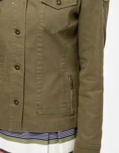 Christine Laure Casual|Vestes*Veste kaki coton enduit