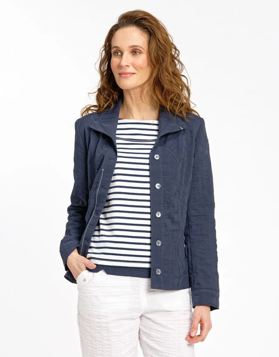 Christine Laure Casual|Vestes*Veste legère bleue marine