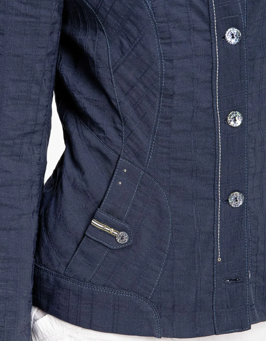 Christine Laure Casual|Vestes*Veste legère bleue marine