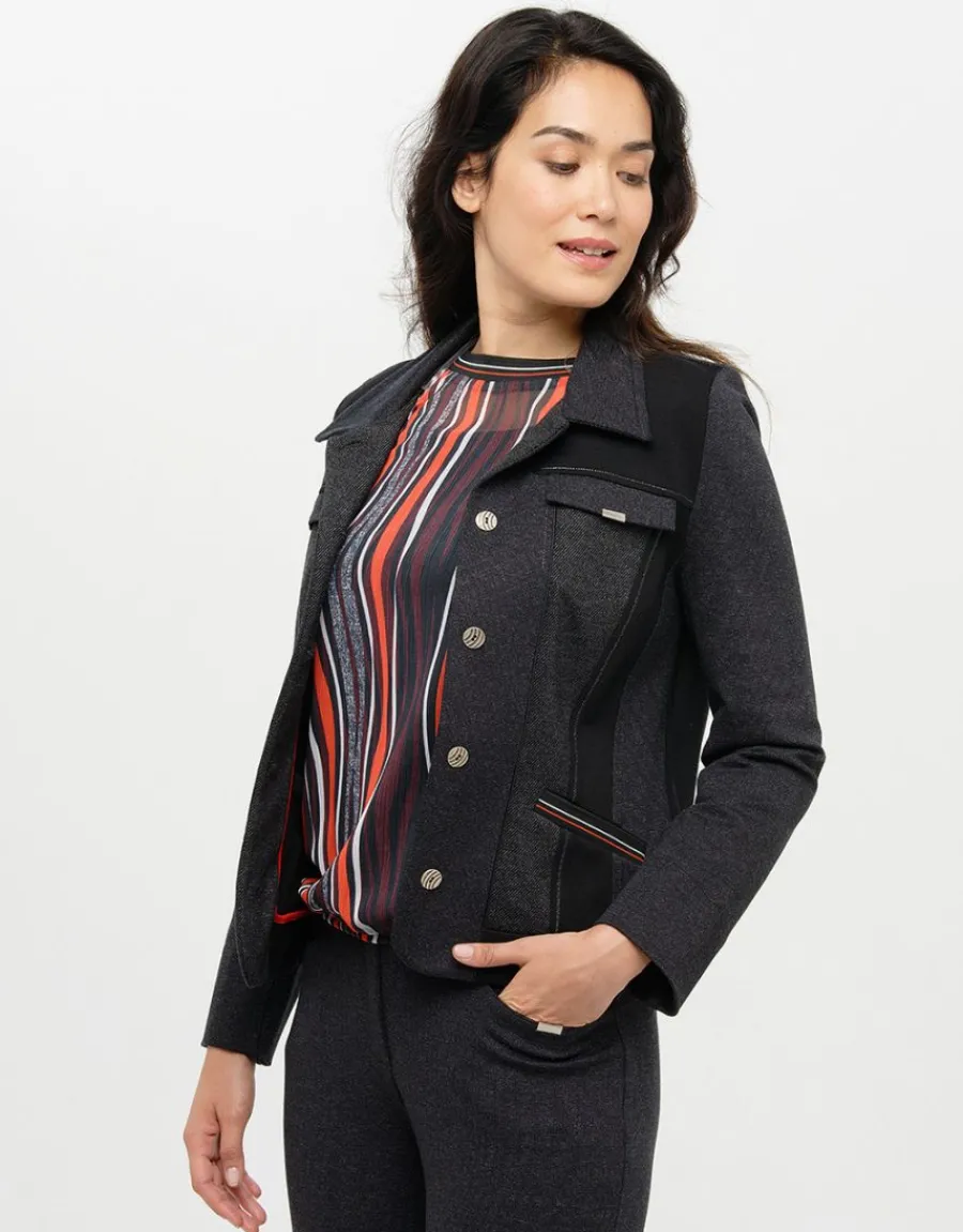 Christine Laure Habillées|Vestes*Veste maille grise