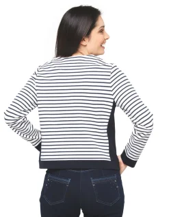 Christine Laure Casual|Vestes*Veste milano rayée bleu