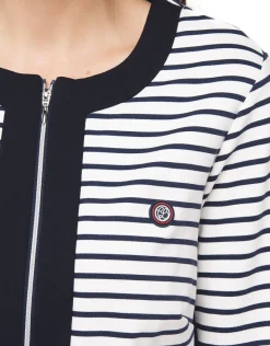 Christine Laure Casual|Vestes*Veste milano rayée bleu