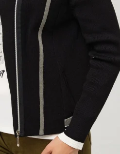 Christine Laure Gilets|Maille*Veste noire zippée