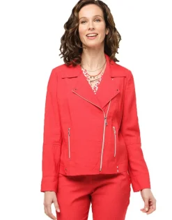 Christine Laure Habillées|Vestes*Veste rouge col à revers